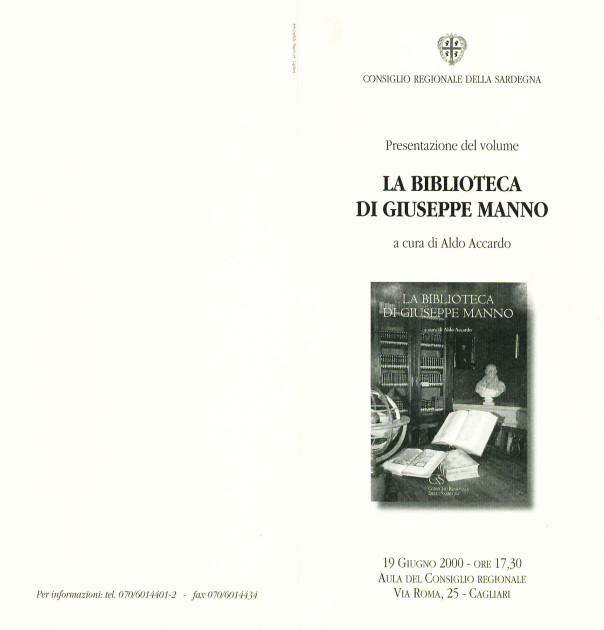 Presentazione del volume: La biblioteca di Giuseppe Manno