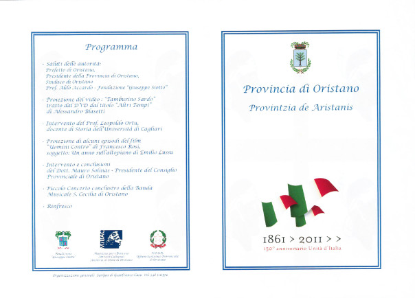 "Festa" per la "Celebrazione del 150° anniversario dell'Unità d'Italia" - La Sardegna e l'Unità d'Italia