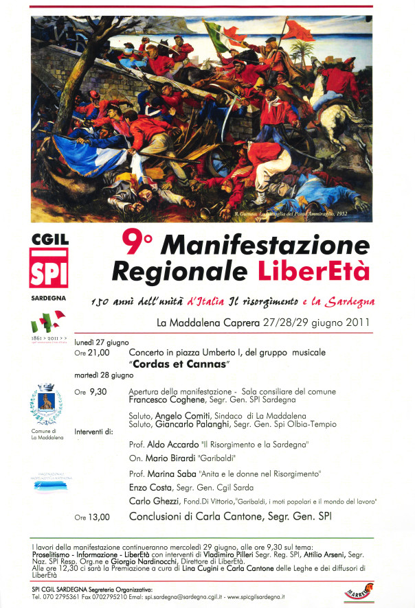 9° Manifestazione Regionale LiberEtà - 150 anni dell'Unità d'Italia. Il Risorgimento e la Sardegna