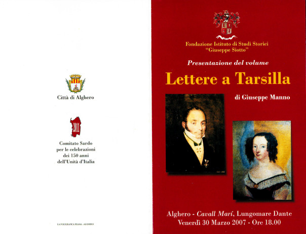 Presentazione del volume: Lettere a Tarsilla - Giuseppe Manno