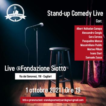 Standup comedy in Fondazione venerdì 1 ottobre