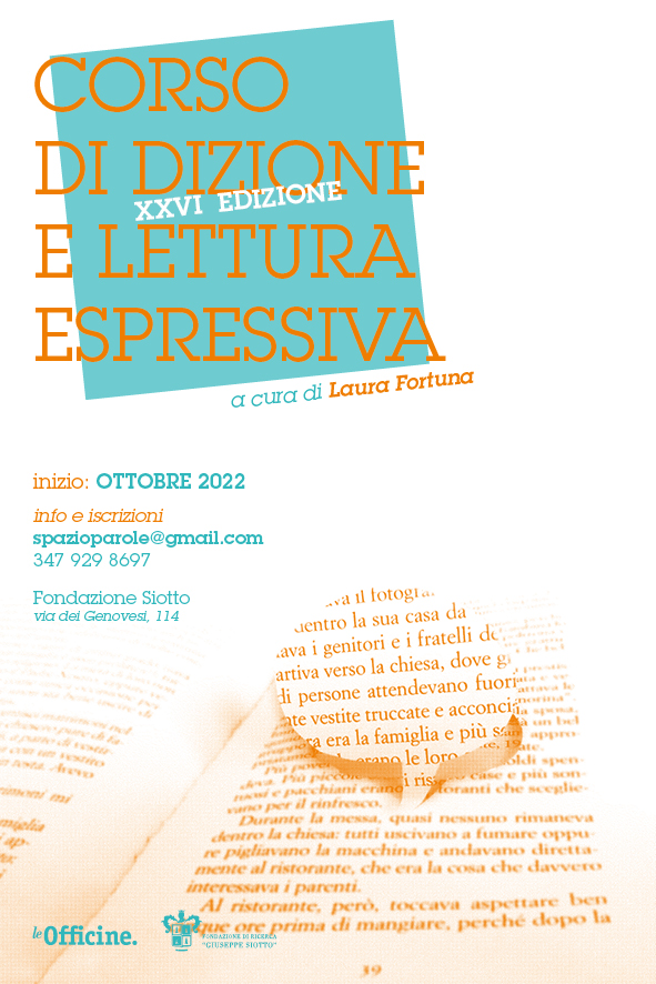 Al momento stai visualizzando Corso di dizione e lettura espressiva di Laura Fortuna – XXVI edizione